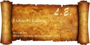Lutsch Edina névjegykártya